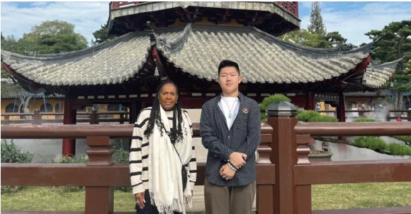 Members of the philosophy society during a field visit